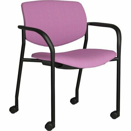 9TO5 SEATING Stack Chair, w/Arms/Cstrs, 25-1/2inx25inx33in, LattePlastic/SRFrm NTF1215A18SFP19